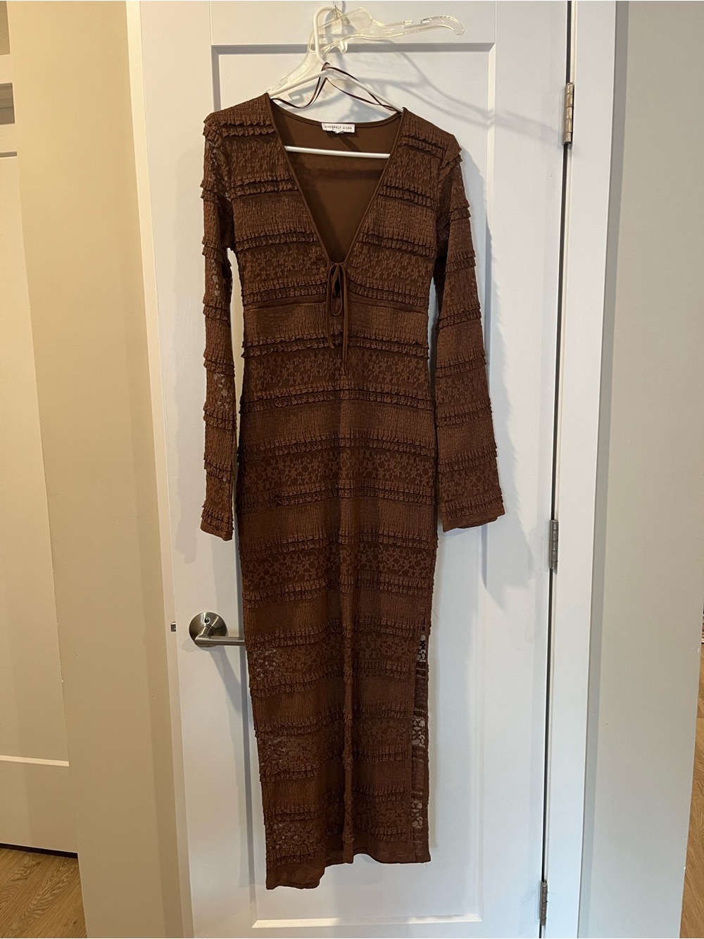 Boho Bodycon Lace Dress with V Neck